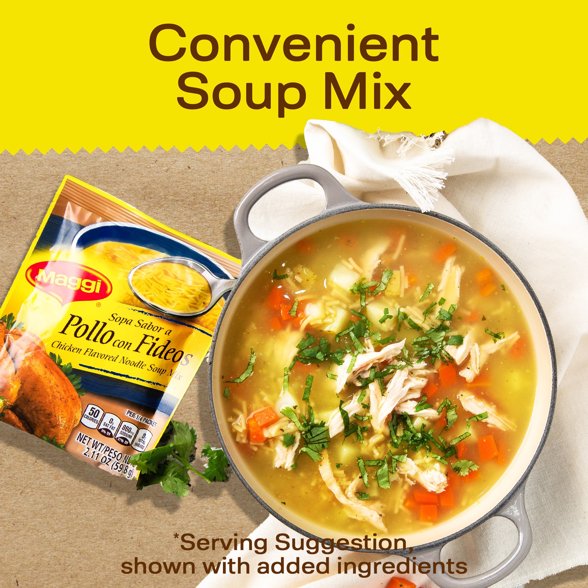 slide 2 of 7, Maggi Chicken Flavor Noodle Soup Mix, 2.11 oz