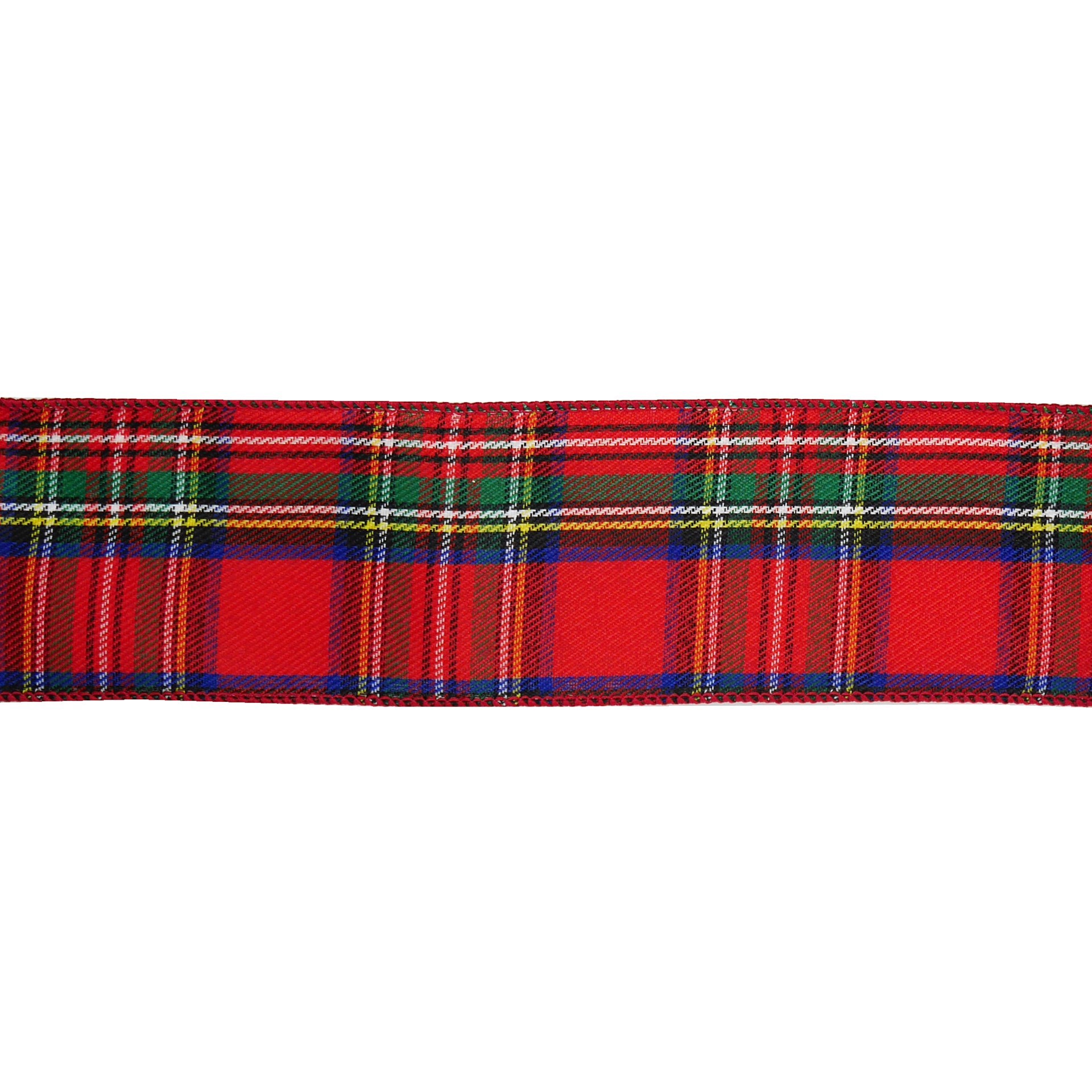 slide 3 of 3, 2.5" X 20ft. Red Tartan Wired Ribbon By Celebrate It, 2.5 in x 20 ft