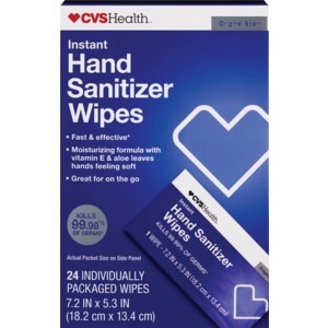 slide 1 of 1, CVS Health Instant Hand Sanitizing Wipes, 24 ct