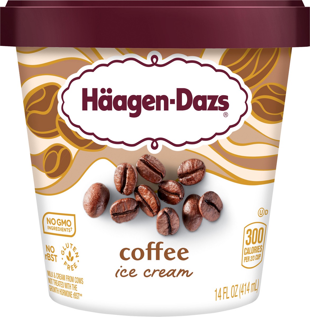 slide 2 of 7, Häagen-Dazs Coffee Ice Cream, 14 Oz., 14 fl oz