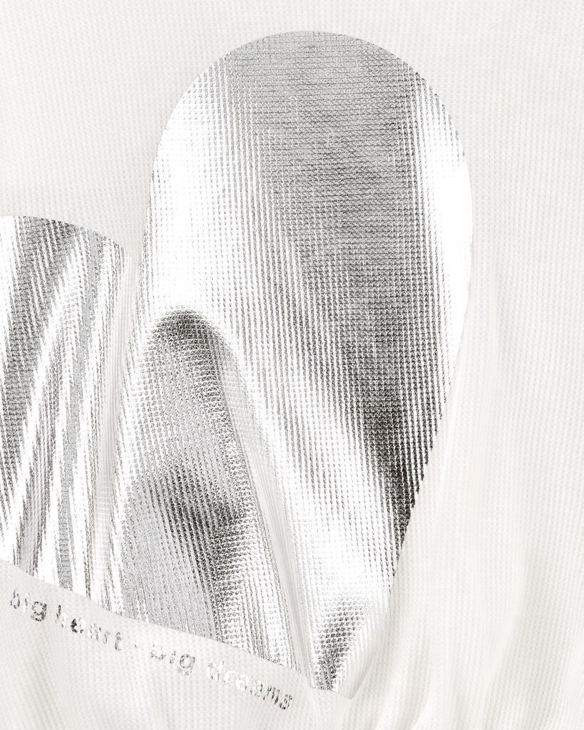 slide 2 of 2, Carter's Kid Metallic Heart Thermal Top Ivory 7, 1 ct