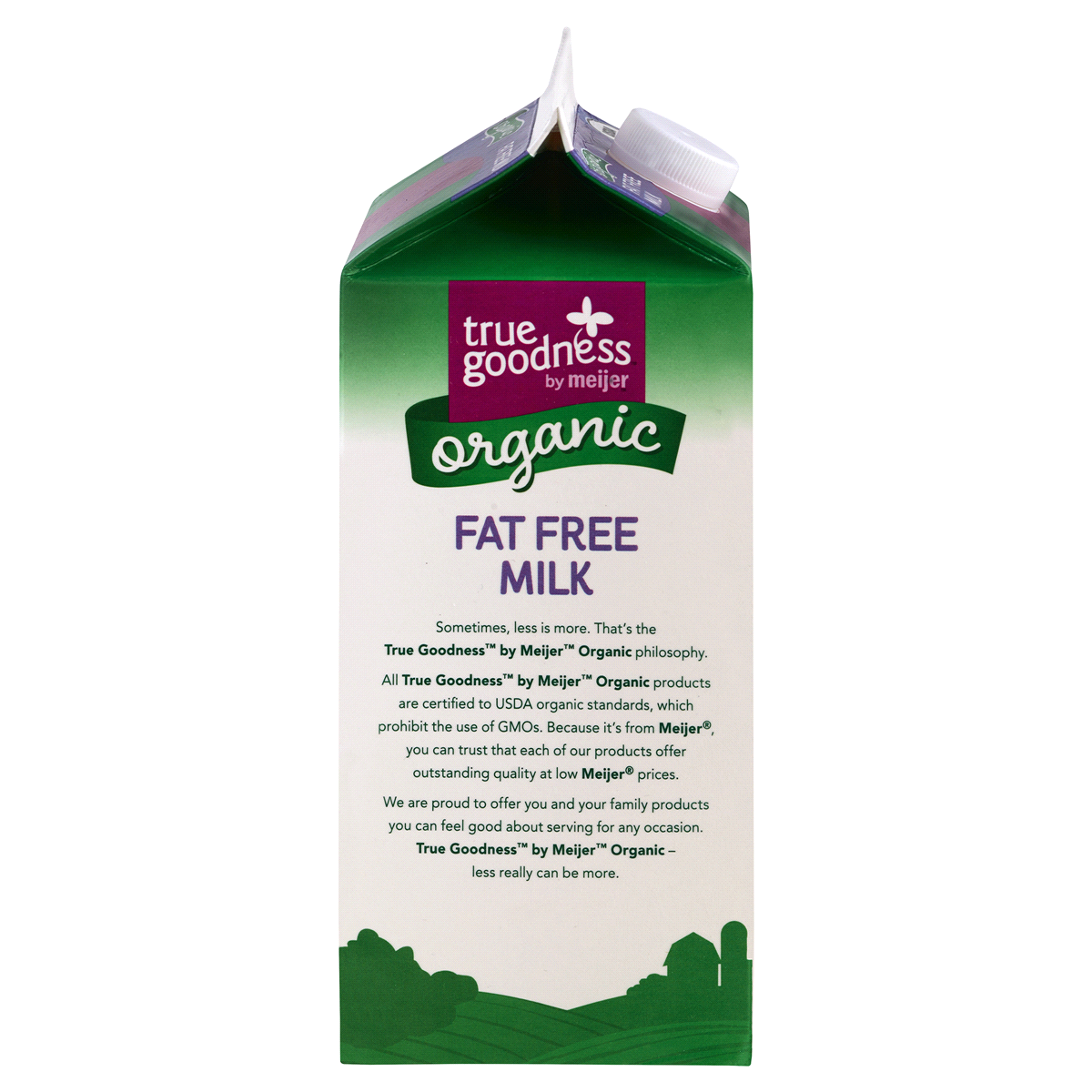 slide 3 of 4, True Goodness Organic Fat Free Milk, 1/2 gal
