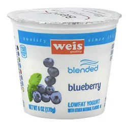 Weis Quality Blueberry Blended Lowfat Yogurt