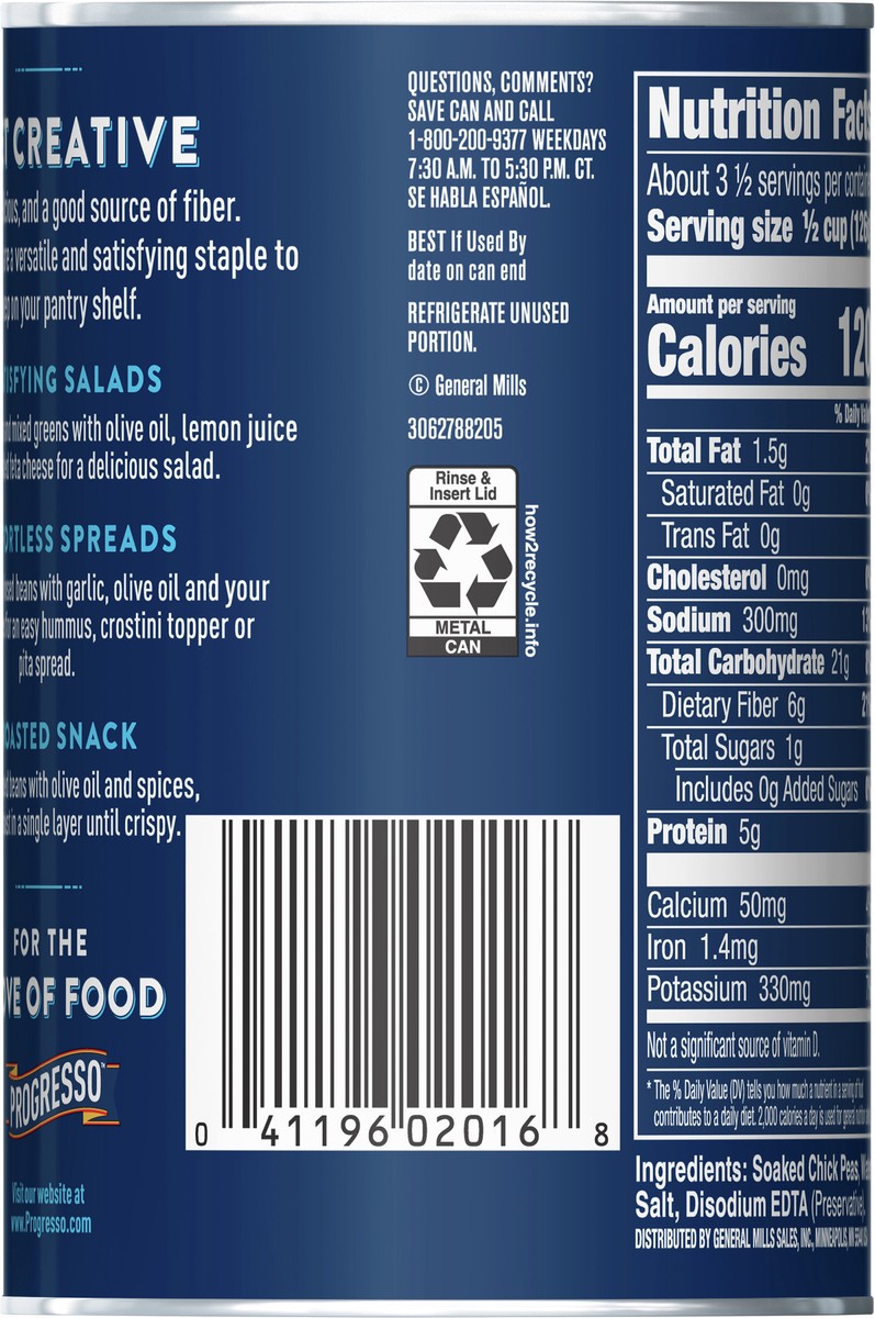 slide 9 of 9, Progresso Chick Peas Ceci, 15 oz., 15 oz