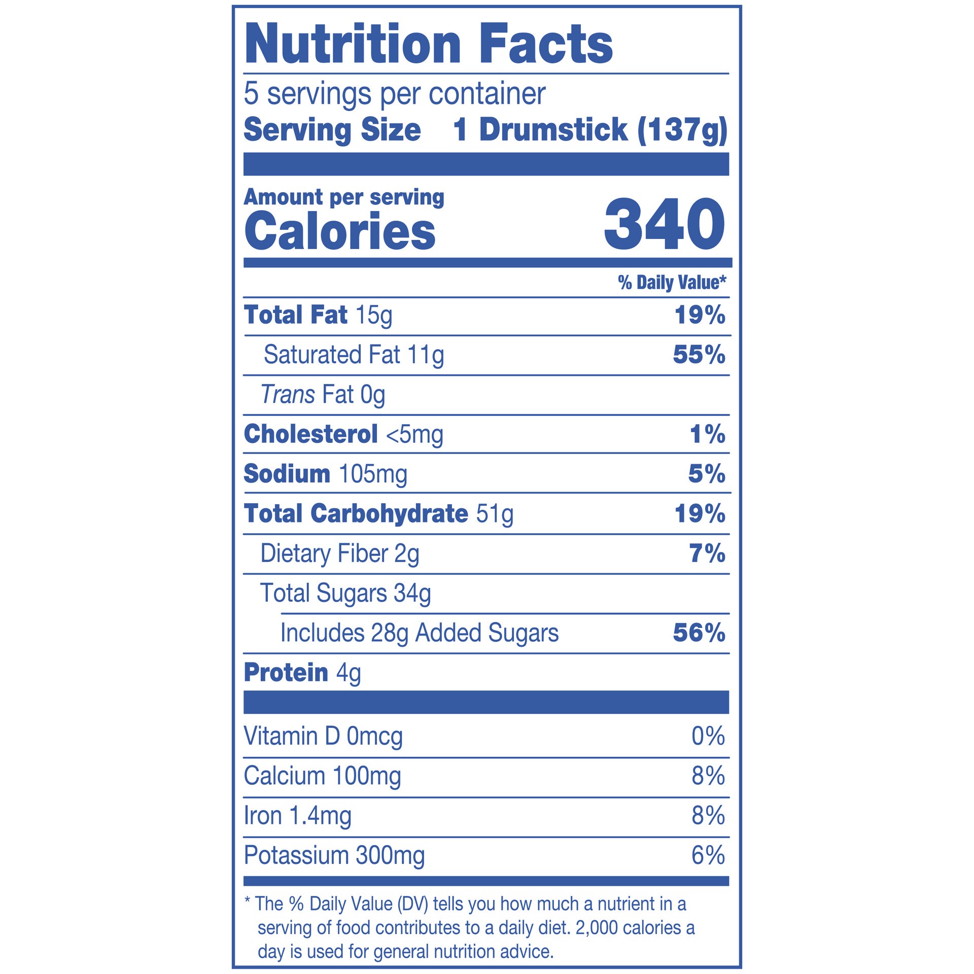 slide 2 of 5, Drumstick Triple Chocolate Frozen Dairy Dessert Cones King Size 5 ea, 37.5 fl oz