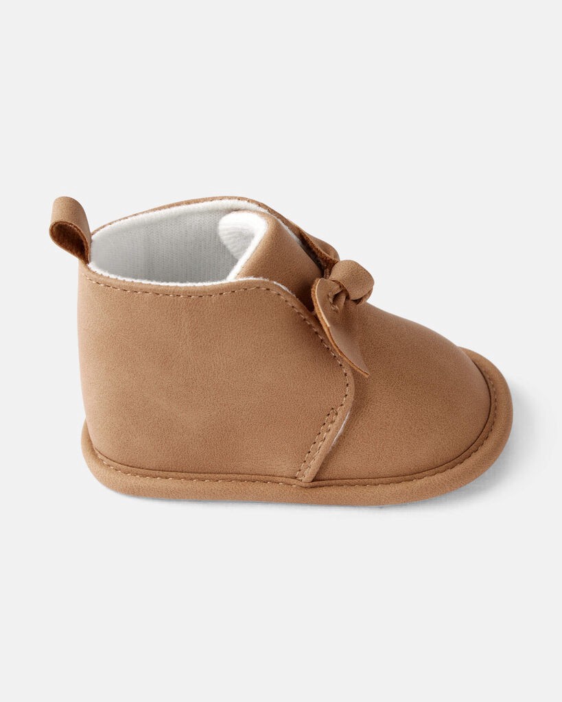 slide 6 of 6, Oshkosh Baby Girl Bow High-Top Casual Shoes - Brown Brown 0, 1 ct