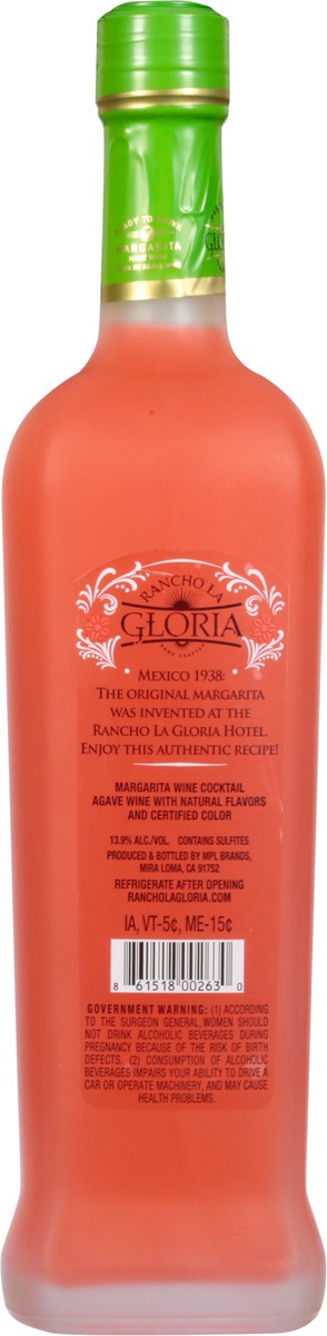 slide 10 of 12, Gloria Rancho LA Strawberry Margarita 750 ml, 750 ml