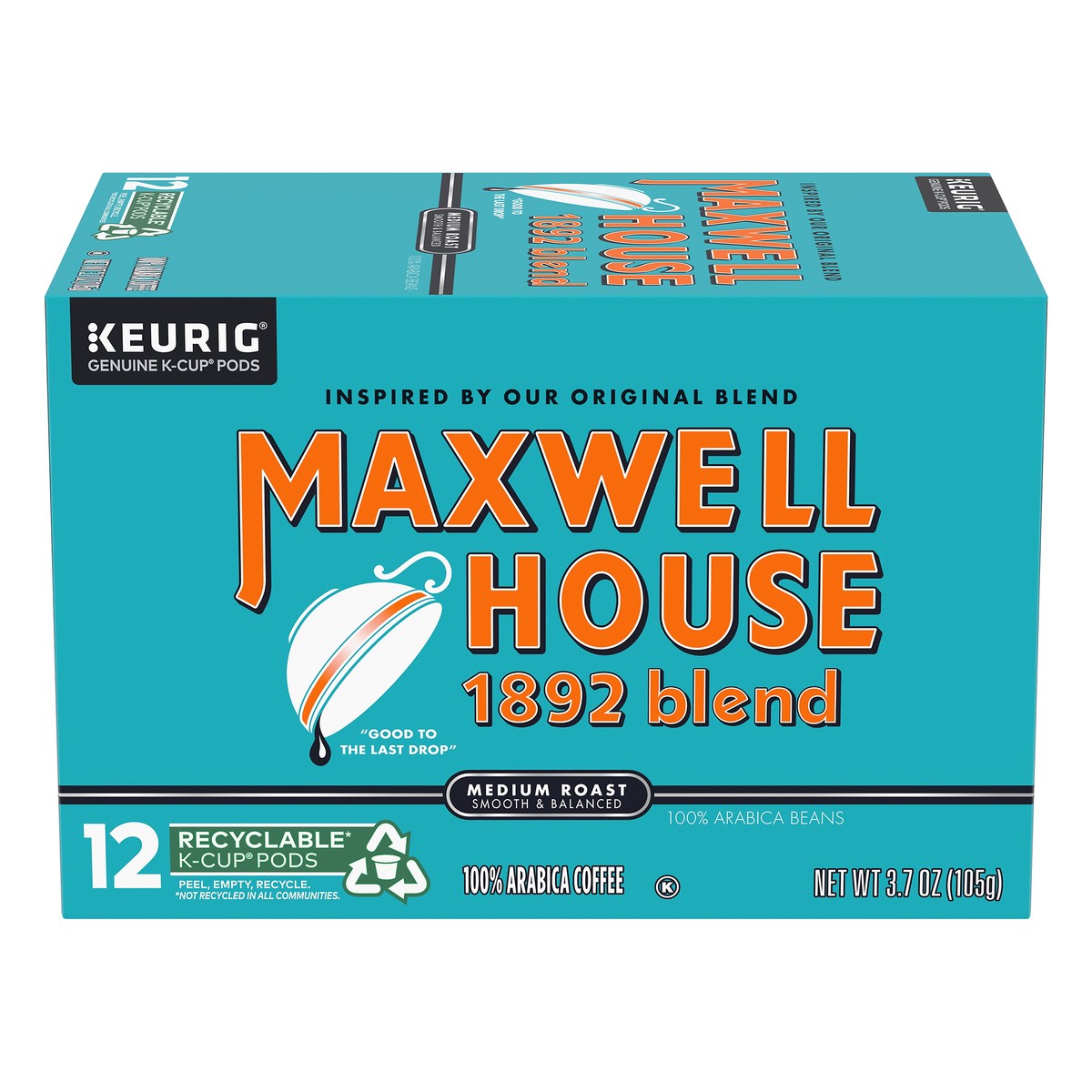 slide 12 of 12, Maxwell House 1892 Blend Medium Roast Coffee K-Cup Pods, 12 count Box, 3.7 oz