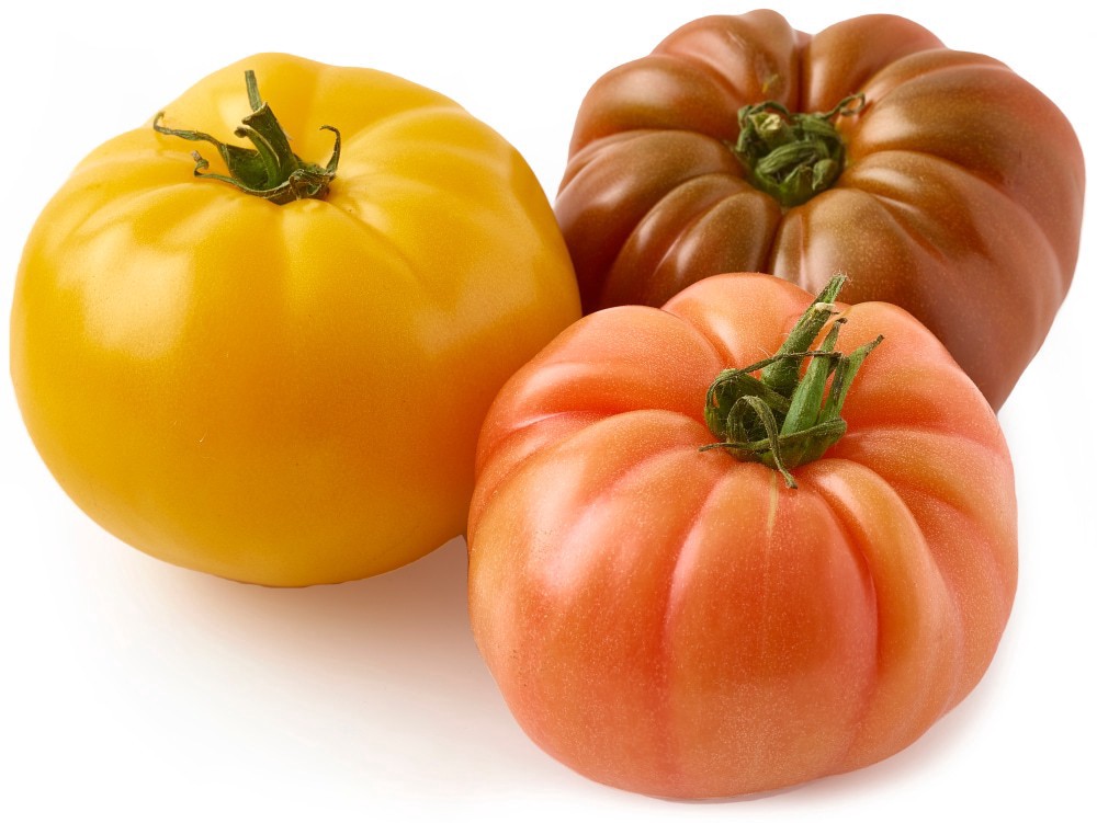 slide 2 of 2, Conventional Heirloom Tomatoes, per lb