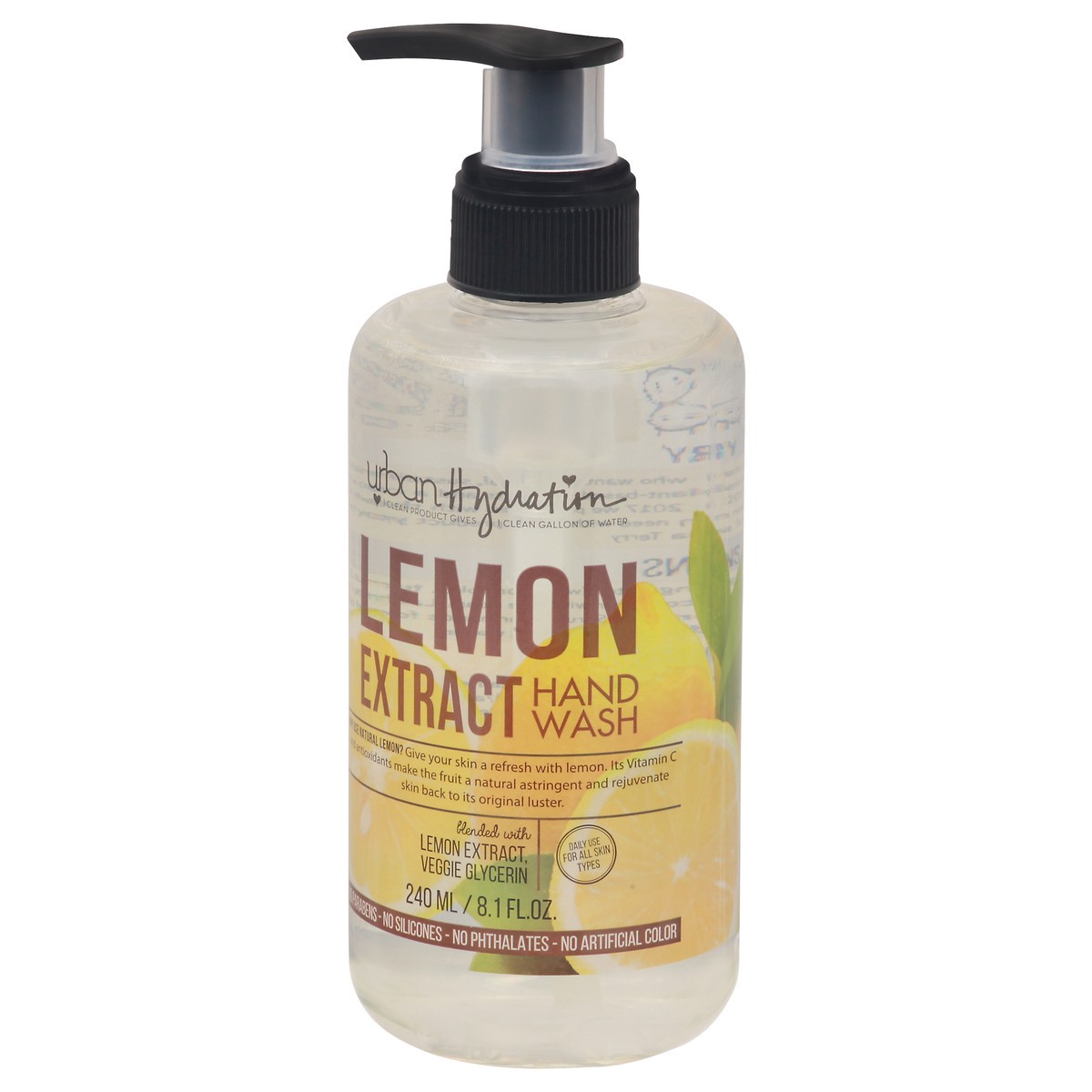 slide 9 of 11, Urban Hydration Lemon Extract Hand wash 240 ml, 240 ml