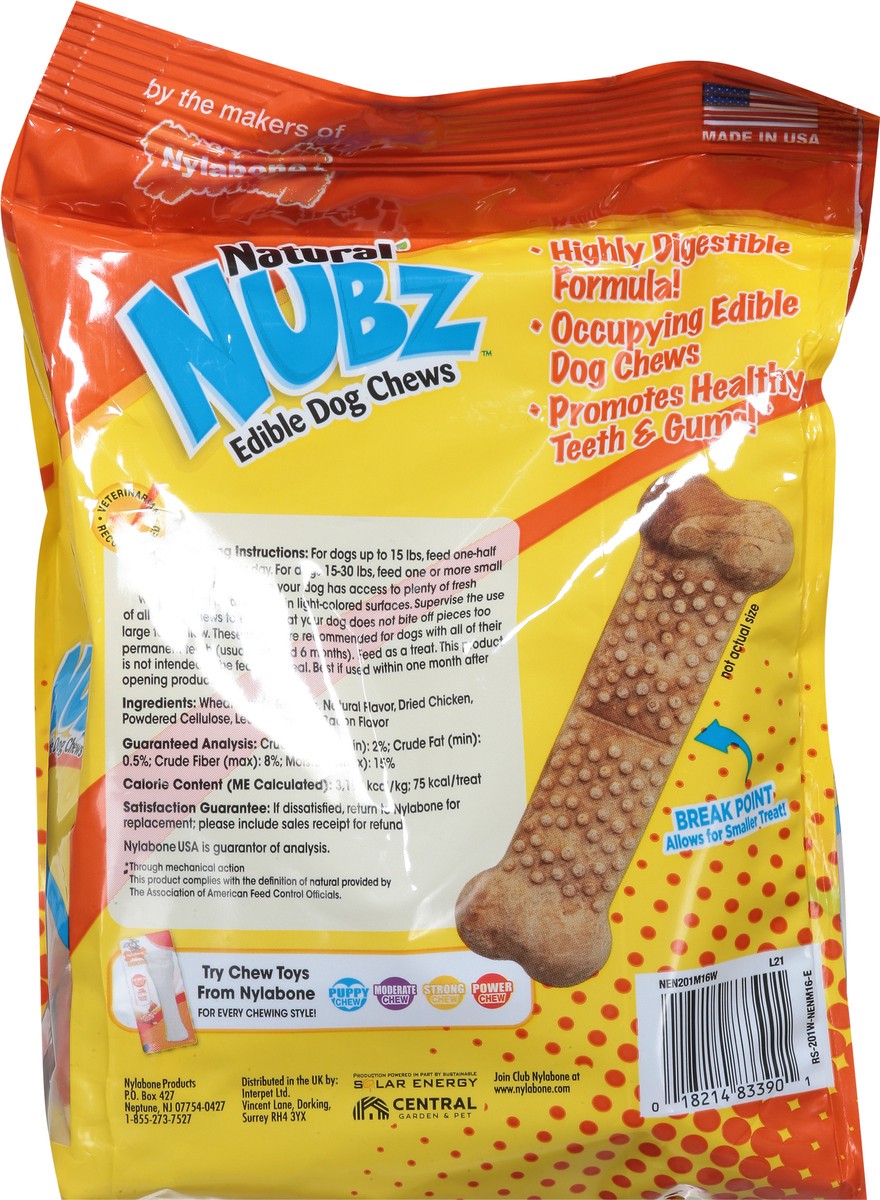 slide 4 of 9, Nylabone Chicken Flavor Natural Nubz, 16 ct