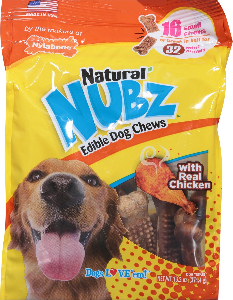 slide 2 of 9, Nylabone Chicken Flavor Natural Nubz, 16 ct