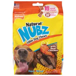 Nylabone Natural Nubz Edible Dog Chews with Real Chicken 16 Each