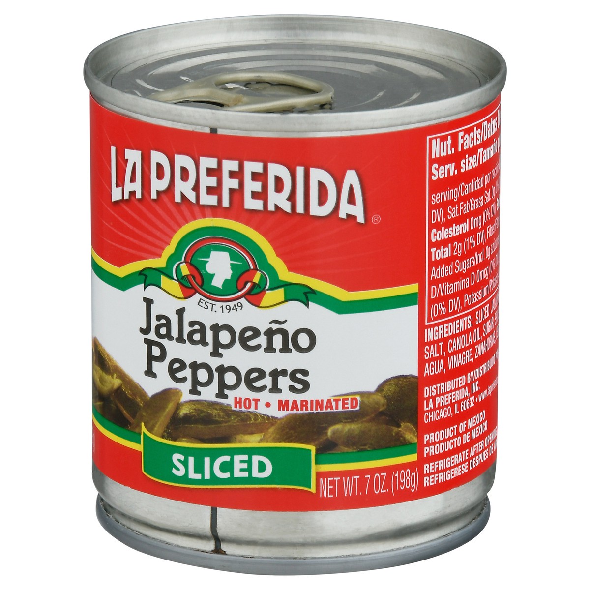 slide 3 of 9, La Preferida Marinated Hot Sliced Jalapeno Peppers 7 oz, 1 ea