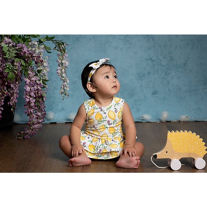 slide 5 of 6, Kidding Around Baby Girlsromper with headband, 1 ct