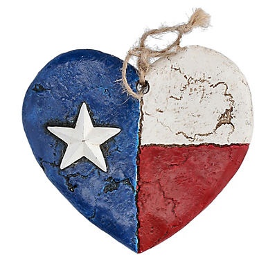 slide 1 of 1, Haven & Key Resin Texas Flag Heart Ornament, 1 ct