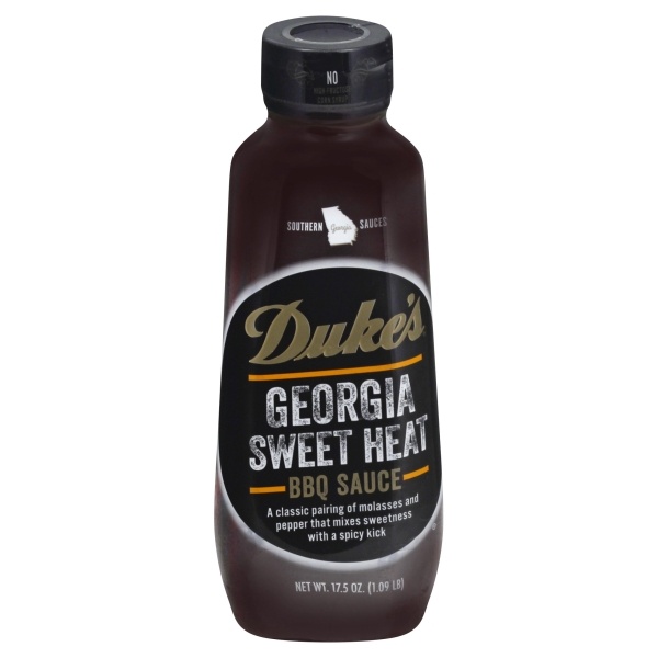 slide 1 of 1, Duke's Georgia Sweet Heat BBQ Sauce, 17 oz