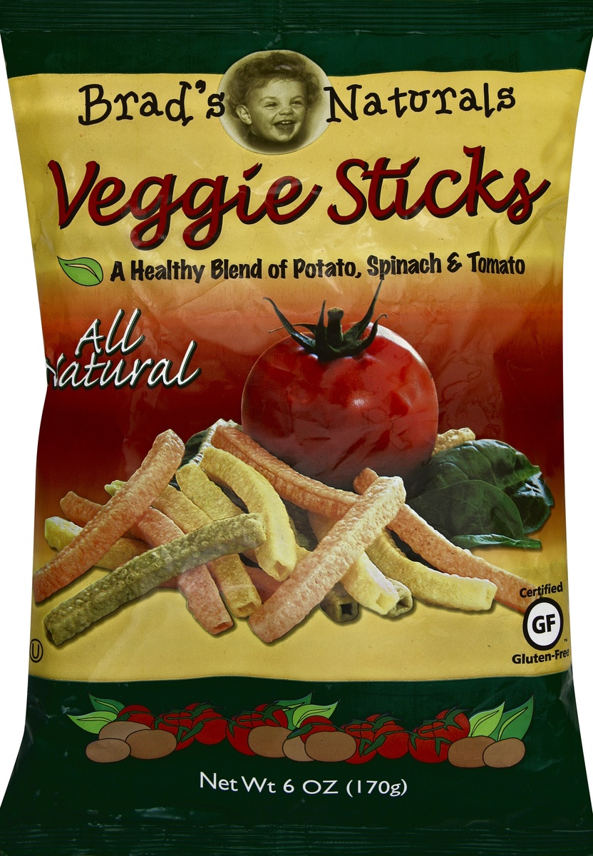 slide 5 of 5, Brad's Organic Natural Veggie Straws Gluten Free, 6 oz