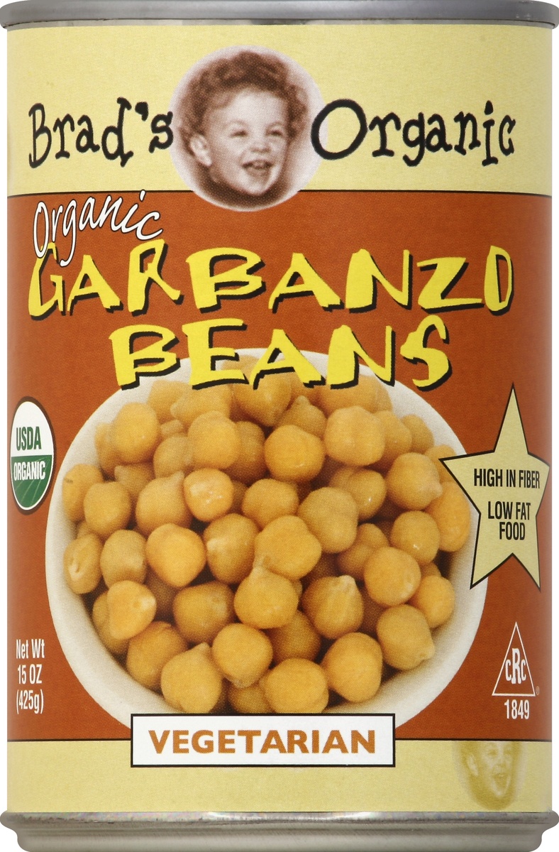 slide 2 of 2, Brad's Organic Beans Garbanzo, 15 oz