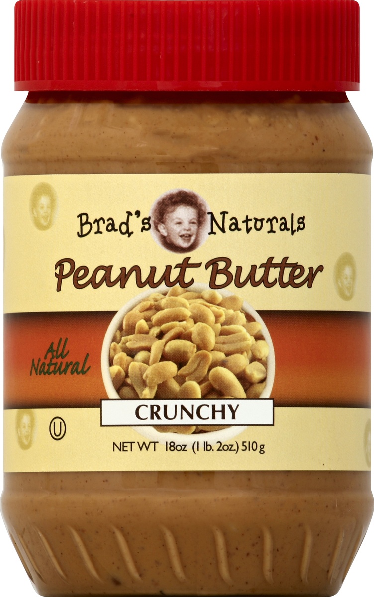 slide 2 of 2, Brad's Organic Crunchy Peanut Butter, 18 oz