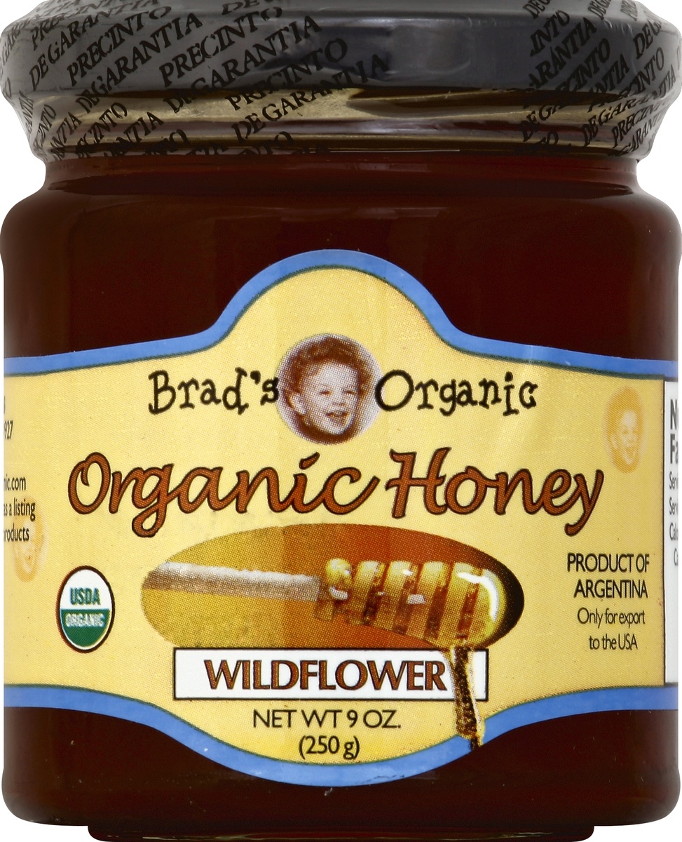 slide 2 of 2, Brad's Organic Honey Glass Jar, 9 oz
