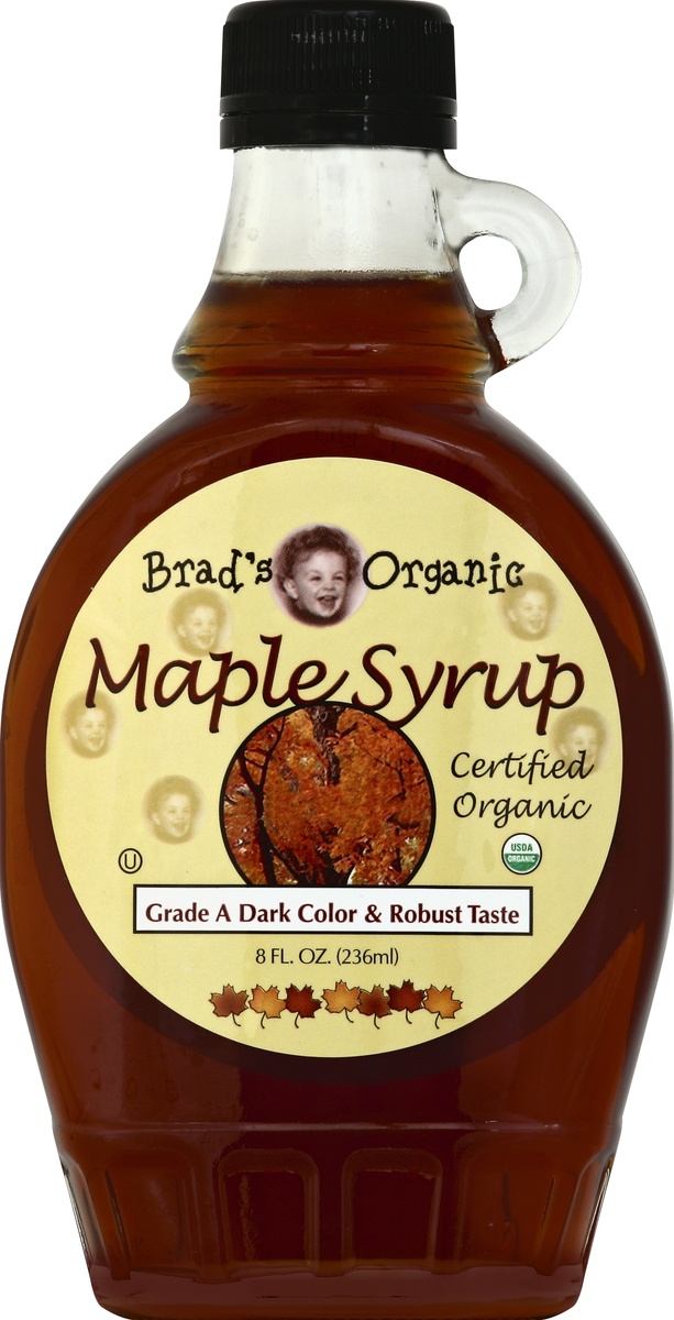 slide 2 of 2, Brad's Organic Maple Dark Grade A Syrup, 8 oz