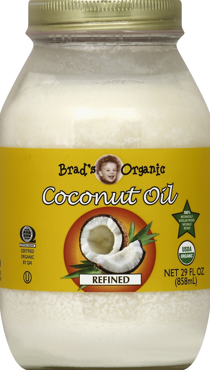 slide 2 of 2, Brad's Organic Organic Coconut Oil Refined, 29 oz