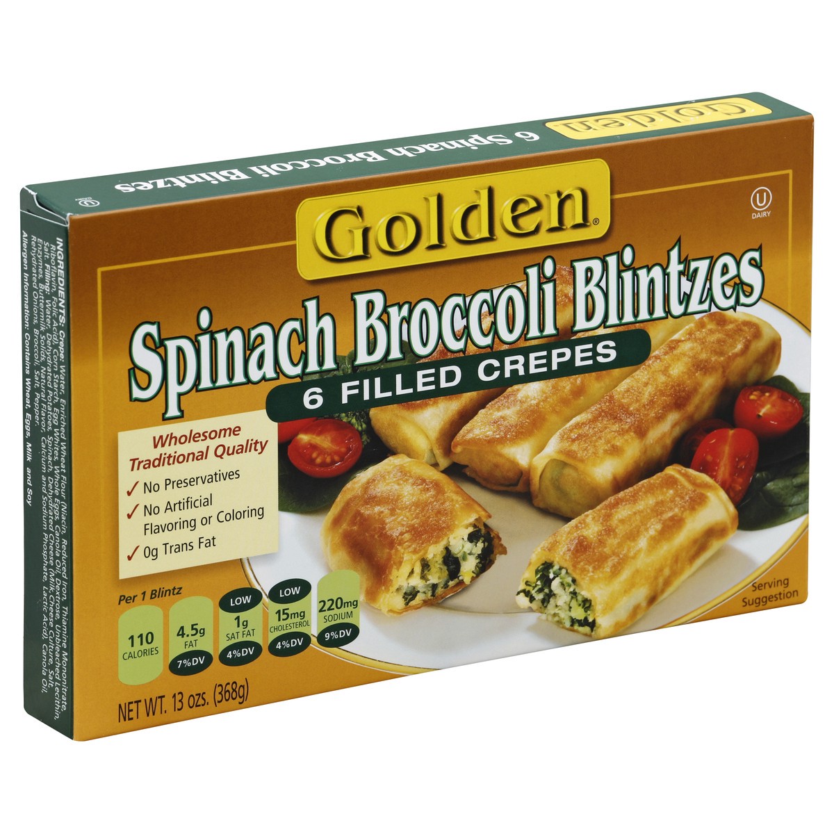 slide 2 of 5, Golden Vegetable Blintz - 13 Oz, 13 oz