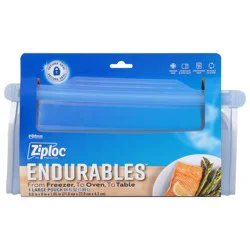 Ziploc Endurables Pouch, Large Reusable Silicone Food Storage Bag, 64 fl oz