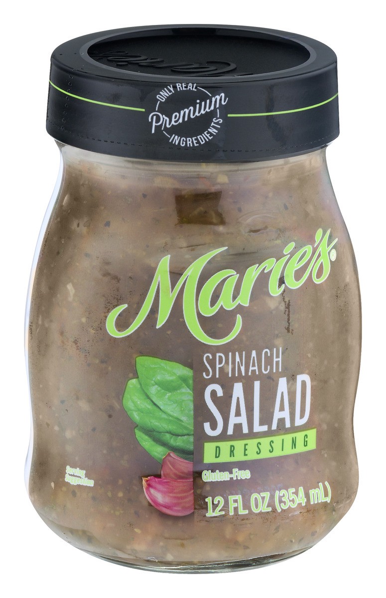 slide 9 of 9, Marie's Premium Spinach Salad Dressing with Real Bacon, 12 oz