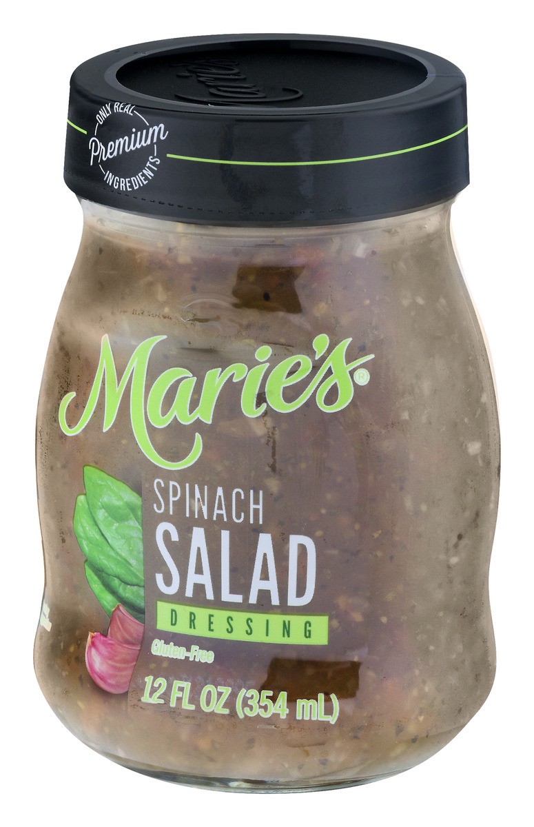 slide 6 of 9, Marie's Premium Spinach Salad Dressing with Real Bacon, 12 oz