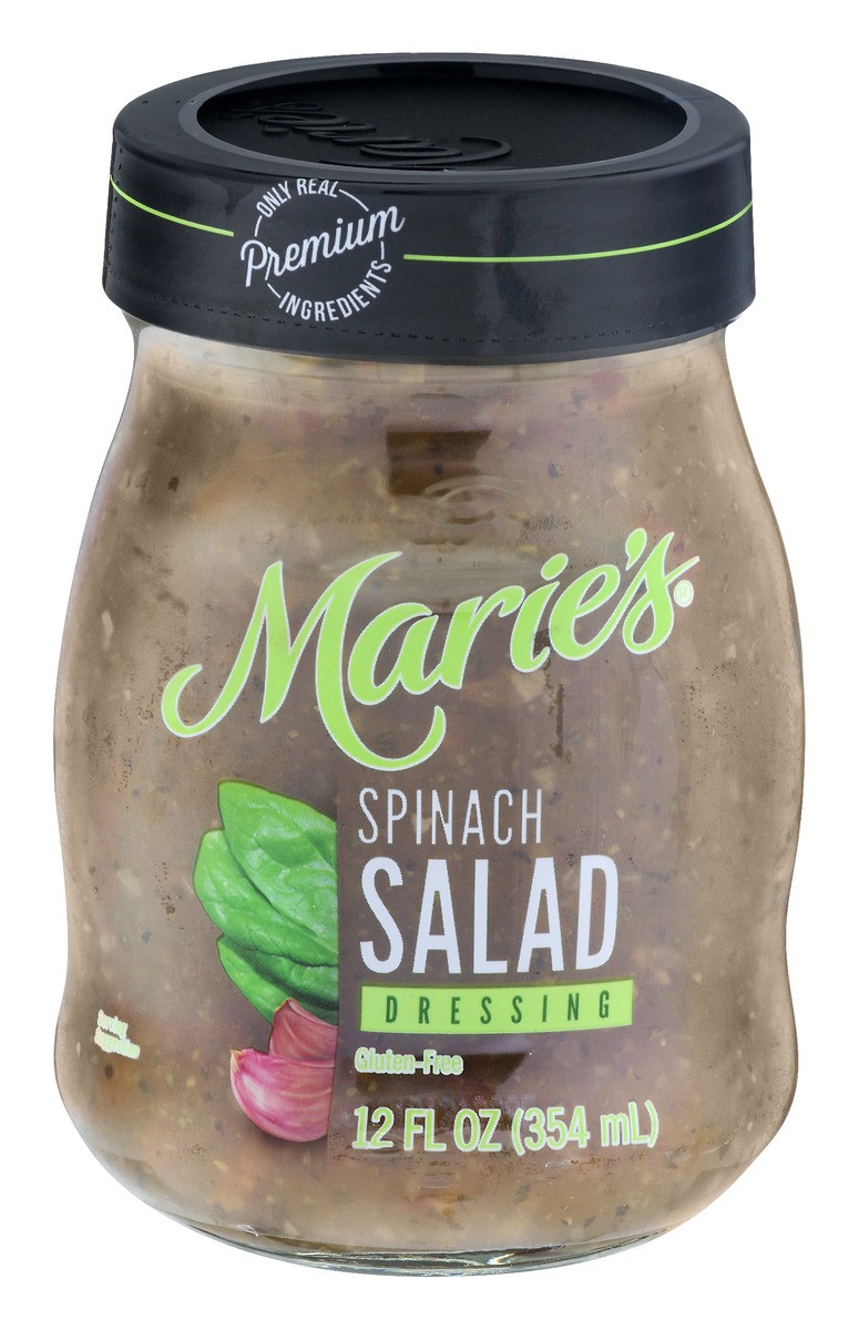 slide 1 of 9, Marie's Premium Spinach Salad Dressing with Real Bacon, 12 oz