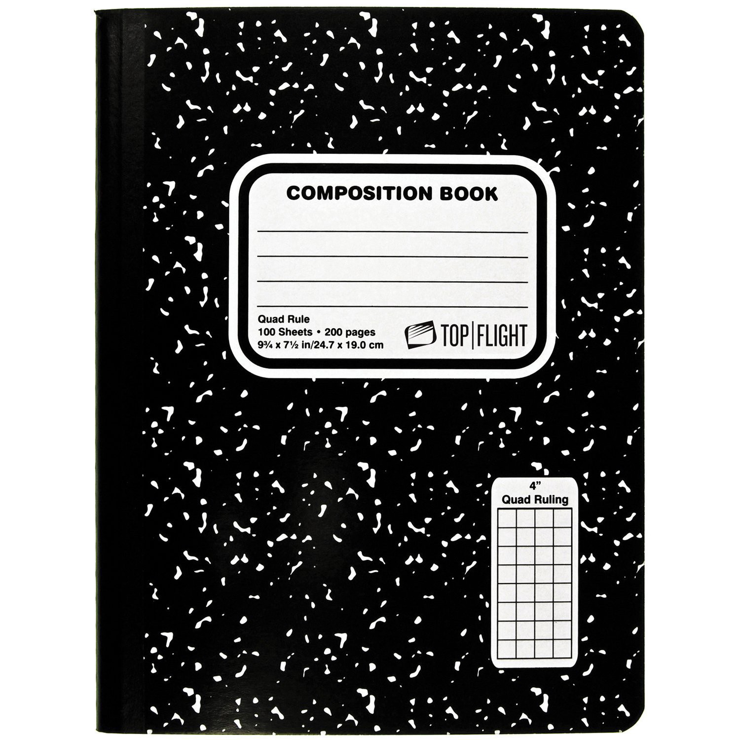 slide 1 of 4, Top Flight Quad-Ruled Composition Book, 100 ct