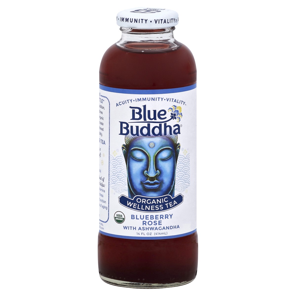 slide 7 of 8, Blue Buddha Blueberry Rose Tea - 14 fl oz, 14 fl oz