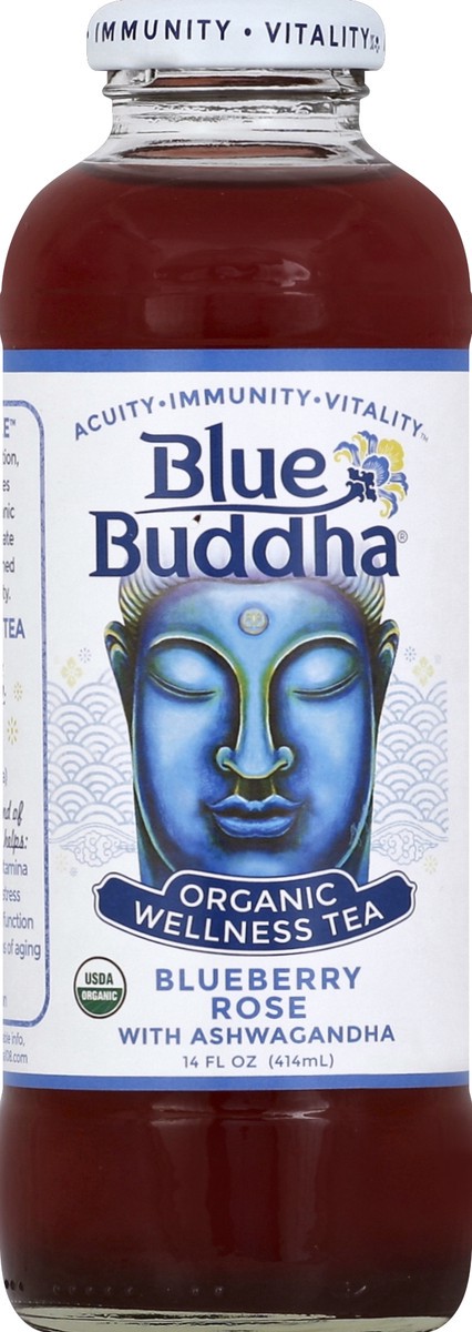 slide 1 of 8, Blue Buddha Blueberry Rose Tea - 14 fl oz, 14 fl oz