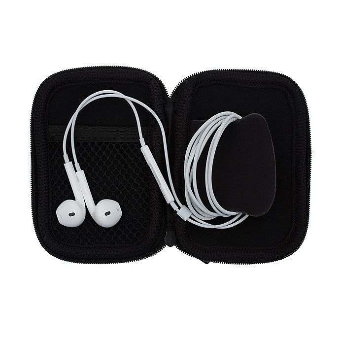 slide 3 of 5, MYTAGALONGS Plug-In Earbud Case - Black/Orange, 1 ct