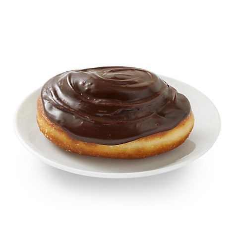 slide 1 of 1, Bakery Fresh Pershing Chocolate Iced Donut - Each (available between 6 AM to 2 PM), 1 ct