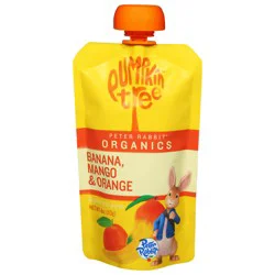 Pumpkin Tree Peter Rabbit Organics Banana, Mango & Orange Fruit Puree 4 oz