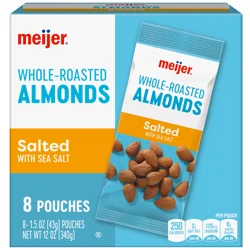 Meijer Roasted & Salted Almonds, 8 Ct Multipack