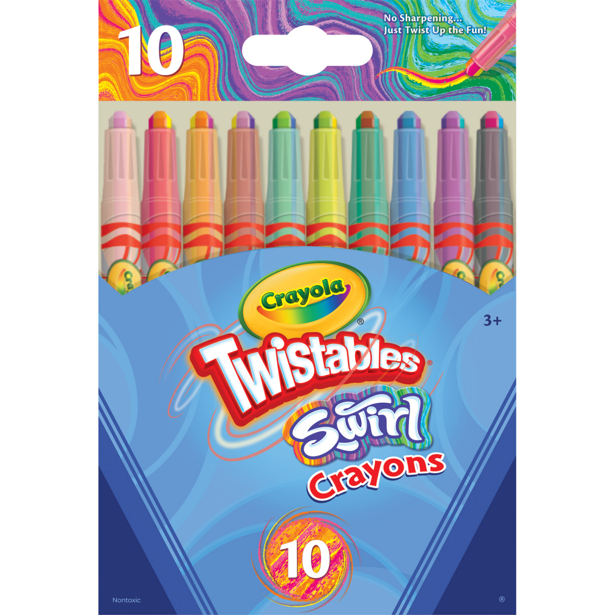 slide 1 of 5, Crayola Mini Twistables Crayons, Mini, Swirl, Pack Of 10 Crayons, 10 ct