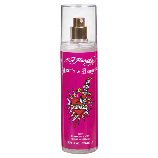 slide 1 of 1, Ed Hardy Hearts & Daggers Women's Body Mist, 8 fl oz