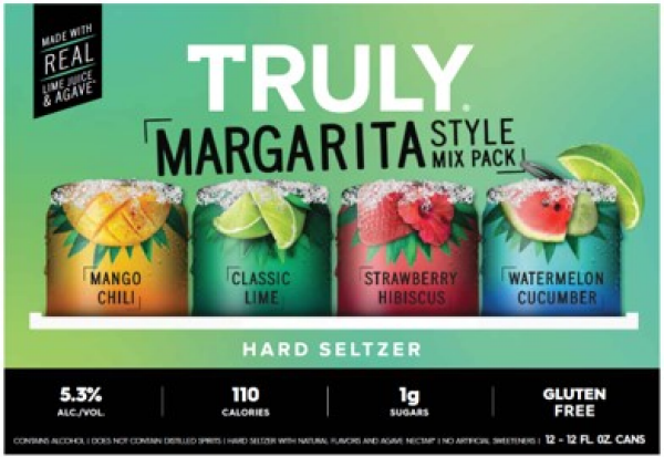 slide 9 of 13, TRULY Hard Seltzer Margarita Style Variety Mix Pack (12 fl. oz. Can, 12pk.), 12 fl oz