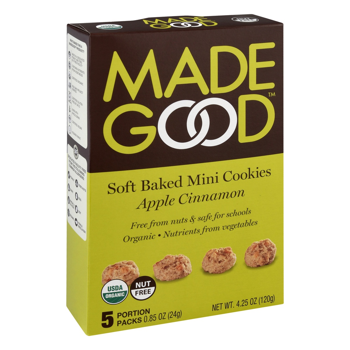 slide 2 of 10, MadeGood Mini Apple Cinnamon Cookies, 4.25 oz