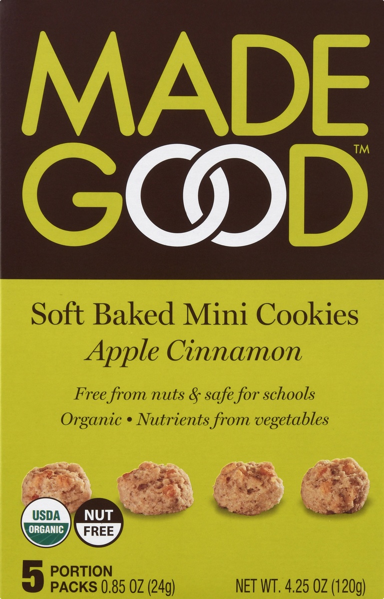 slide 6 of 10, MadeGood Mini Apple Cinnamon Cookies, 4.25 oz