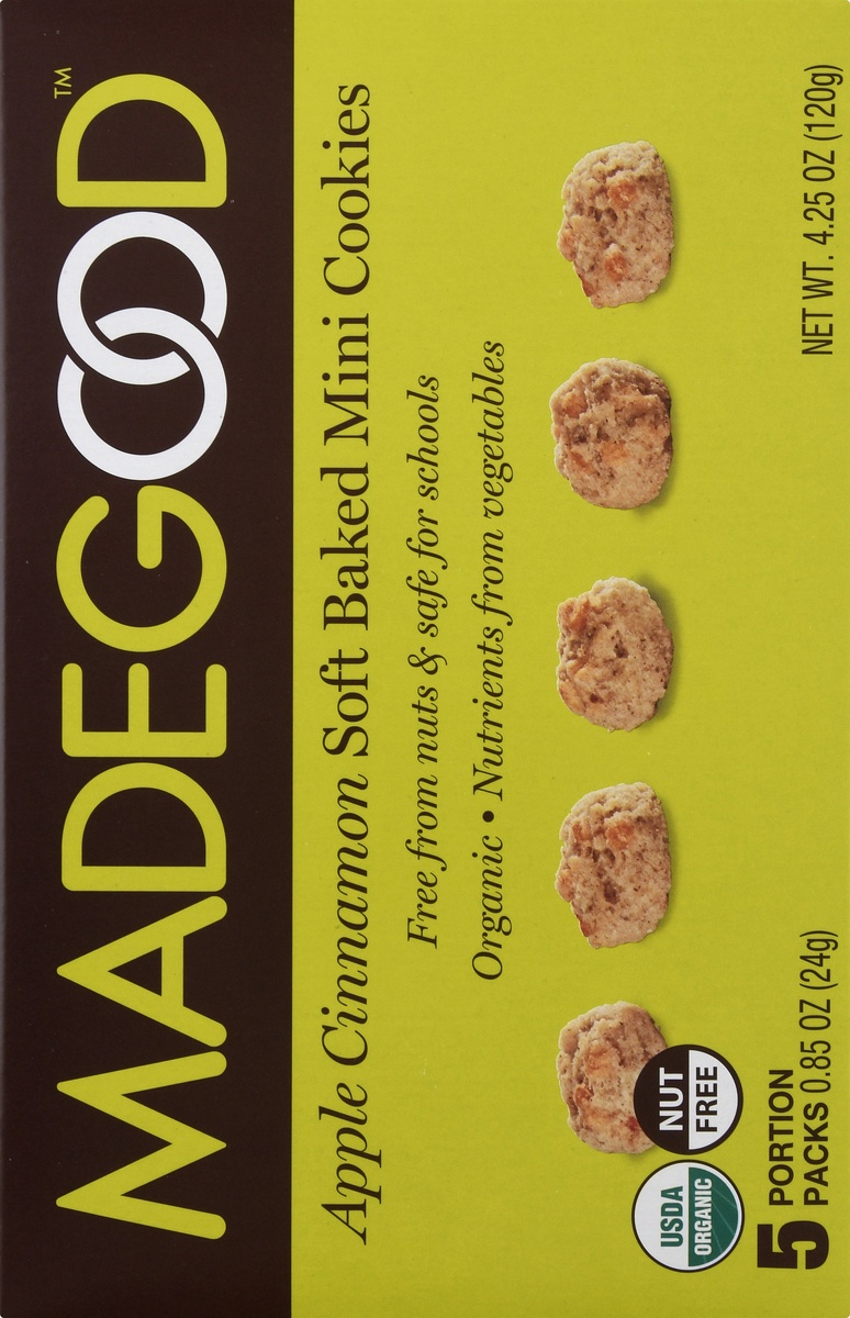 slide 10 of 10, MadeGood Mini Apple Cinnamon Cookies, 4.25 oz