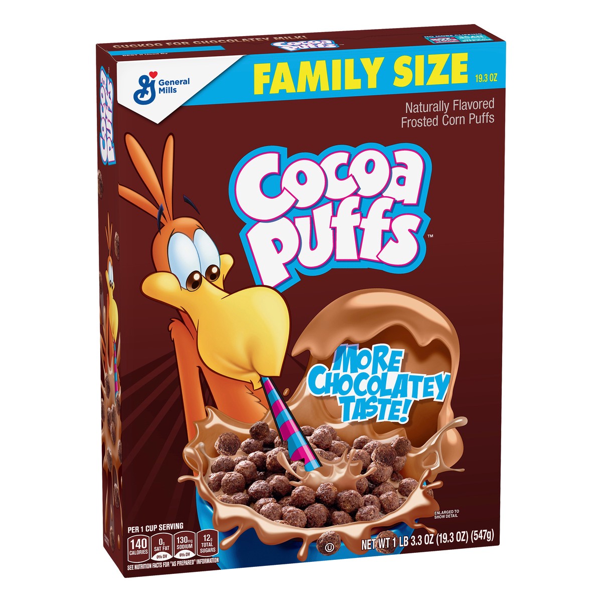 slide 2 of 9, Cocoa Puffs Family Size Cereal 19.3 oz, 19.3 oz