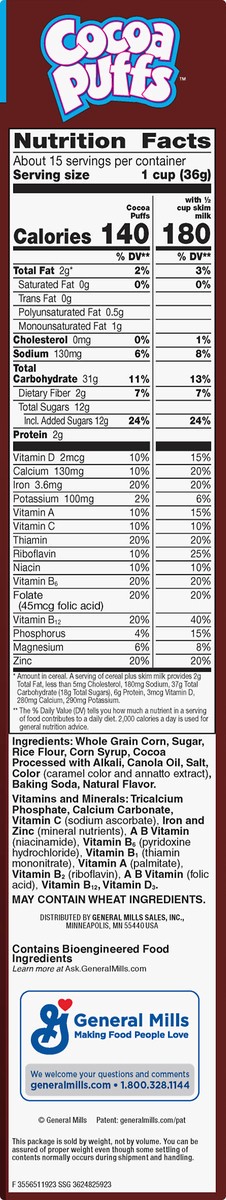 slide 8 of 9, Cocoa Puffs Family Size Cereal 19.3 oz, 19.3 oz