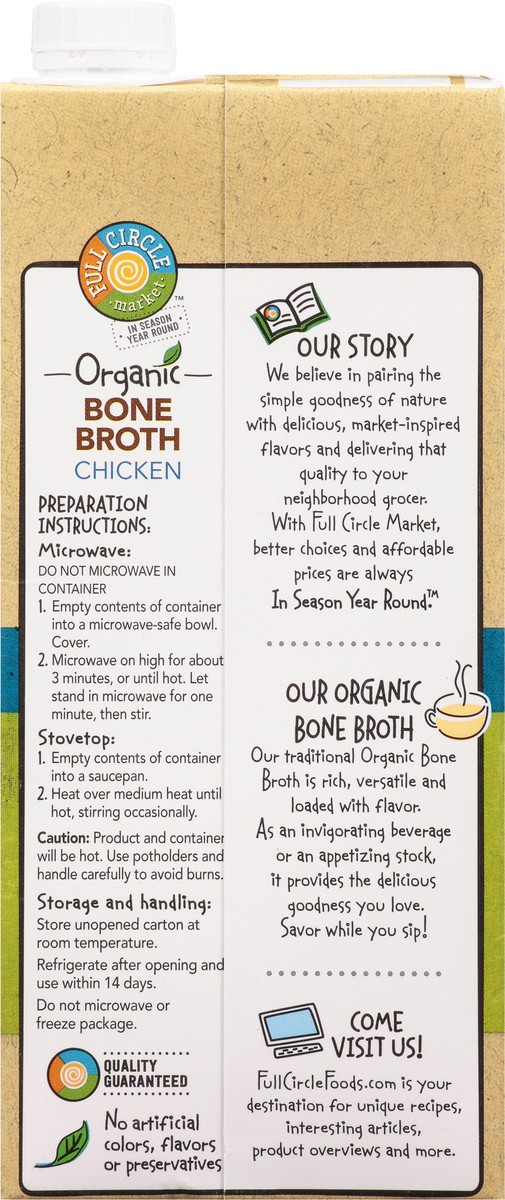 slide 4 of 9, Full Circle Market Organic Chicken Bone Broth 32 oz, 32 oz