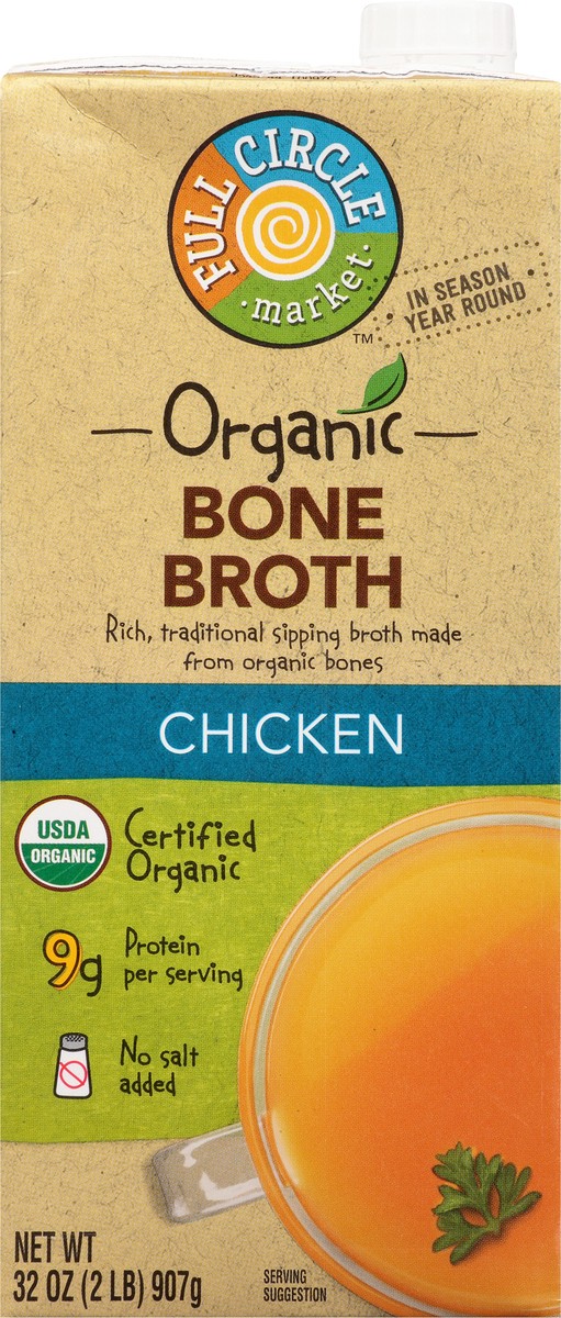 slide 9 of 9, Full Circle Market Organic Chicken Bone Broth 32 oz, 32 oz