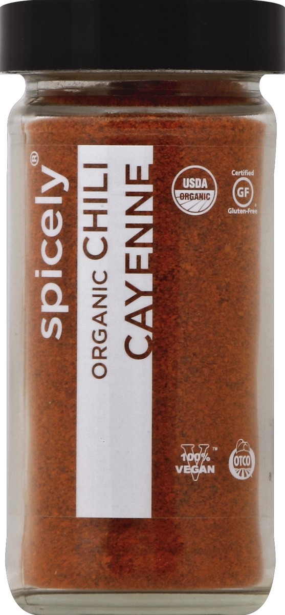 slide 2 of 2, Spicely Organic Spices Cayenne 1.6 oz, 1.6 oz